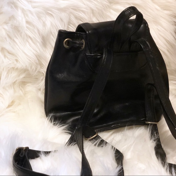 Vintage 90’s Mini Leather Backpack Bag - Picture 3 of 7
